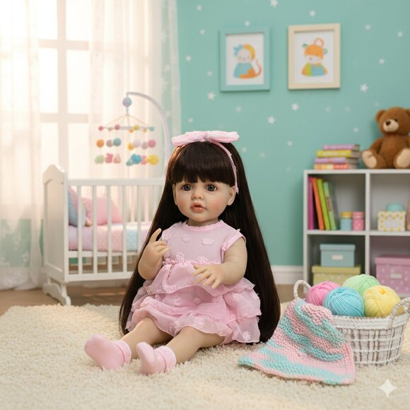 55 cm Babylistic Soft Silicone Vinyl Talking Reborn Doll very realistic - Picture 6 of 12